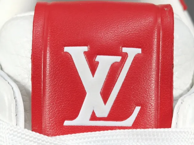 Louis Vuitton White Red Polka-Dot Paneling Perforated Leather Upper Lifestyle Sneakers 5