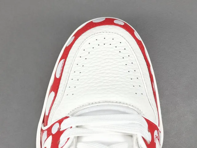 Louis Vuitton White Red Polka-Dot Paneling Perforated Leather Upper Lifestyle Sneakers 10