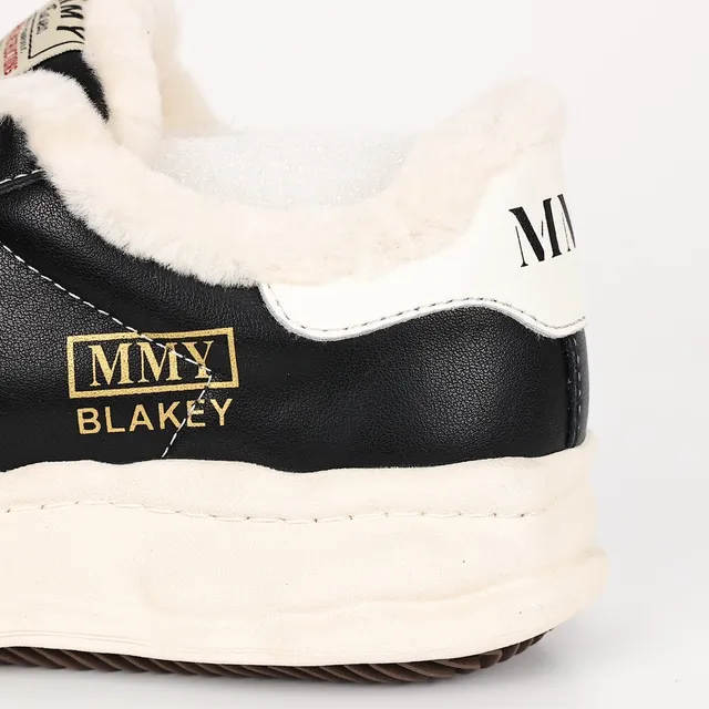 MMY Blakey Noir et crème col Shearling sneakers lifestyle 4