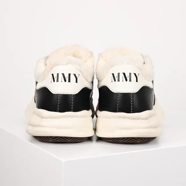 MMY Blakey Noir et crème col Shearling sneakers lifestyle 8