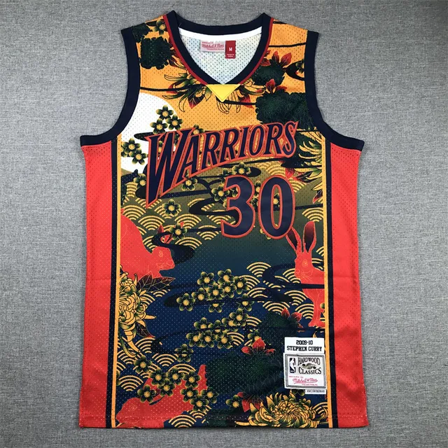 Mitchell & Ness Hardwood Classics Stephen Curry 2009-10 Multicolor Floral Jersey 1