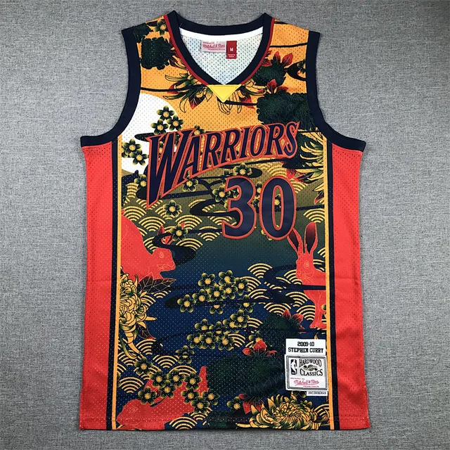 Mitchell & Ness Hardwood Classics Stephen Curry 2009-10 Multicolor Floral Jersey 2