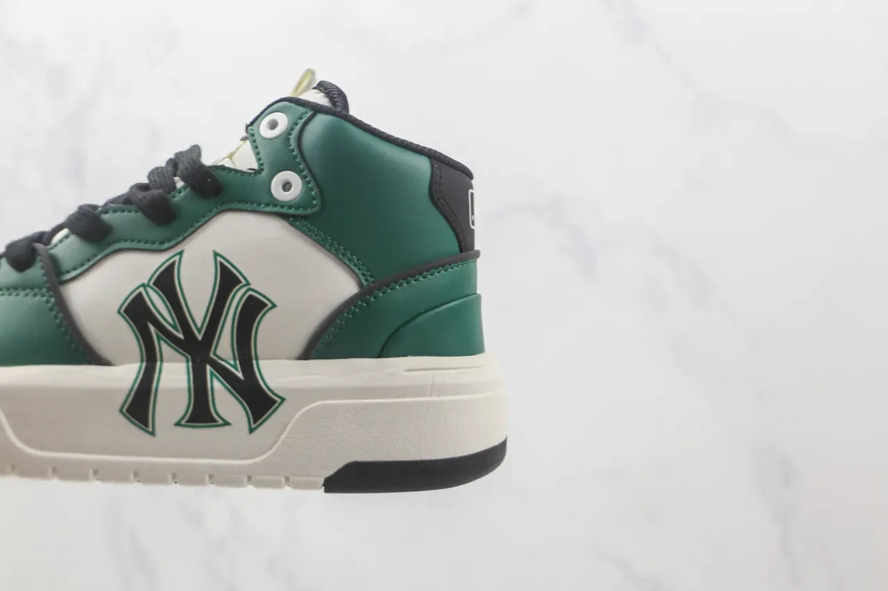 Mitchell & Ness NY Yankees High Top Vert Blanc Noir Lifestyle Sneakers 7