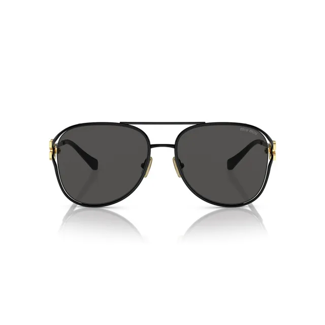 Miu Miu Aviateur Doré Beige Silhouette Monture Métal Lunettes de Soleil 3