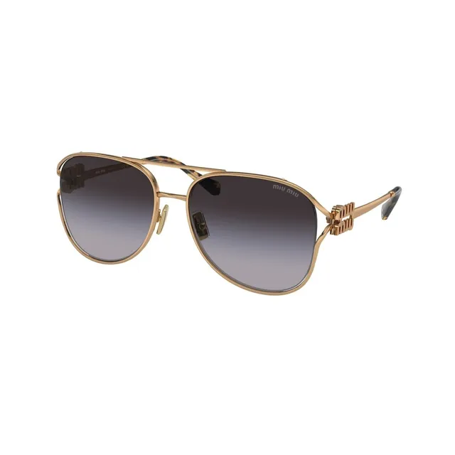 Miu Miu Aviateur Doré Beige Silhouette Monture Métal Lunettes de Soleil 5