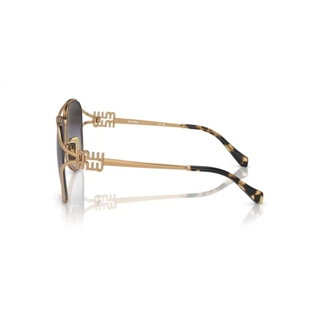 Miu Miu Aviateur Doré Beige Silhouette Monture Métal Lunettes de Soleil 7