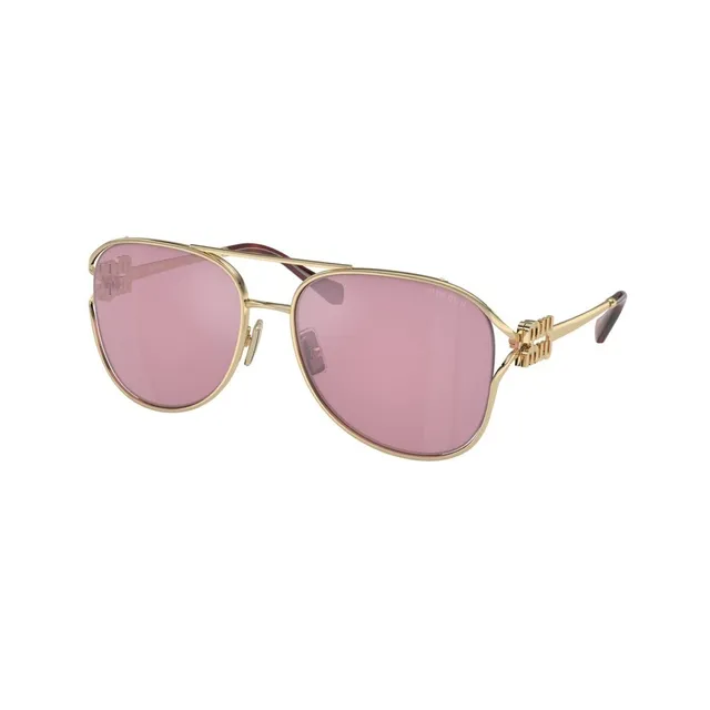 Miu Miu Aviateur Doré Beige Silhouette Monture Métal Lunettes de Soleil 8