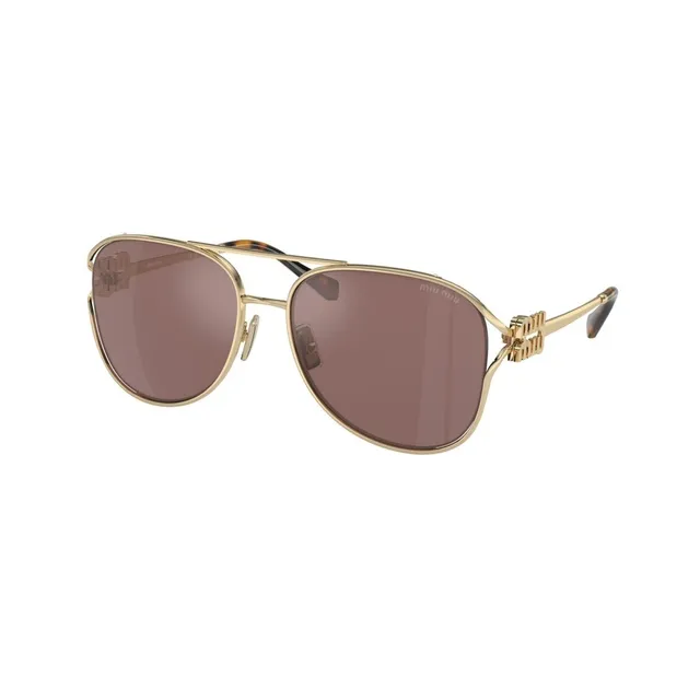 Miu Miu Aviateur Doré Beige Silhouette Monture Métal Lunettes de Soleil 9