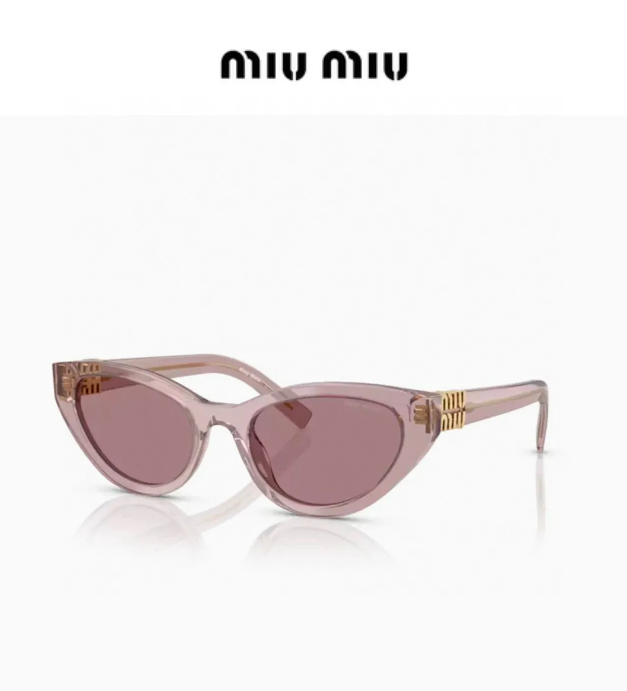 Miu Miu نظارات شمسية كات آي أسود ذهبي سيليويت إطار أسيتات 7