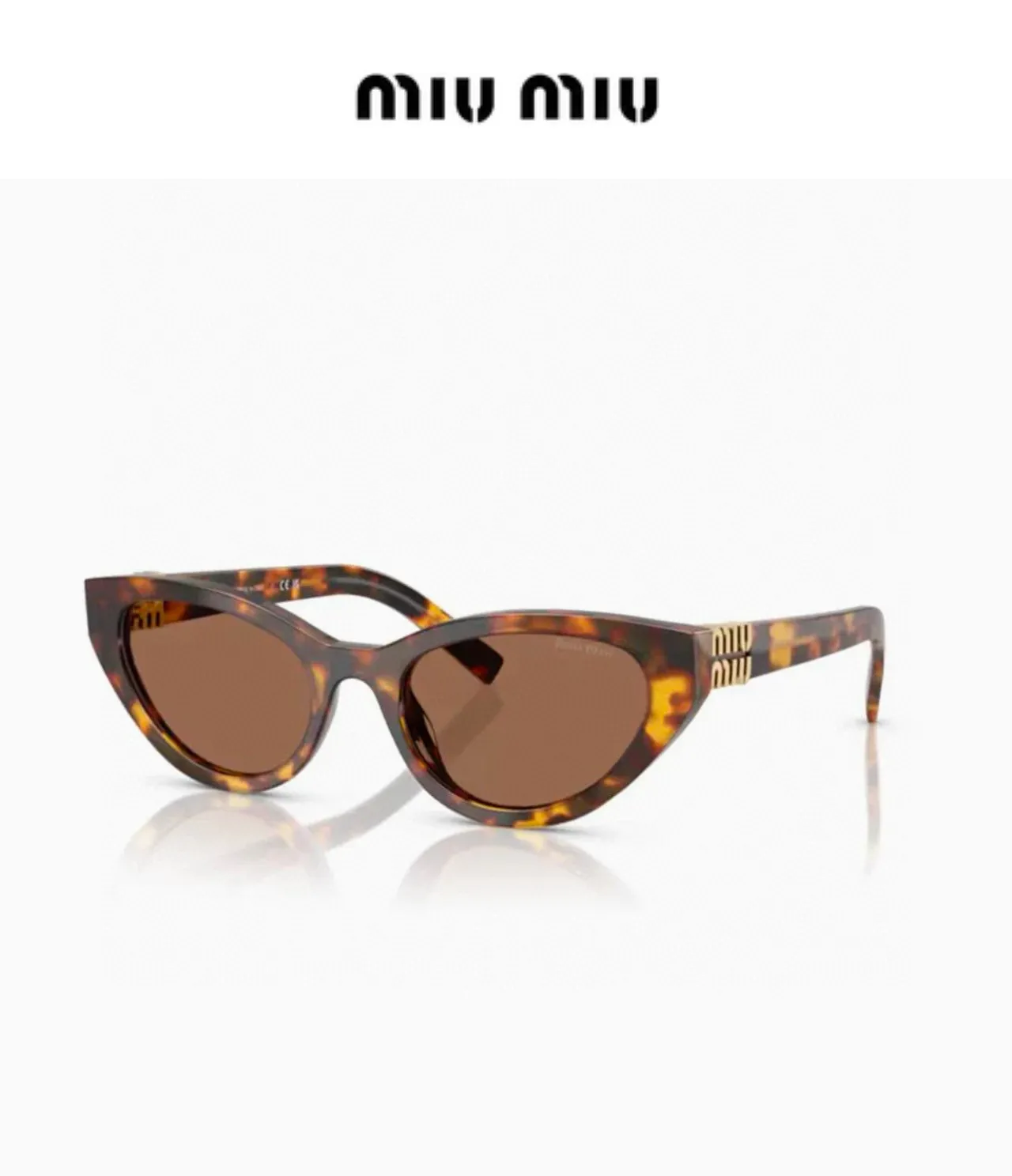 Miu Miu نظارات شمسية كات آي أسود ذهبي سيليويت إطار أسيتات 8