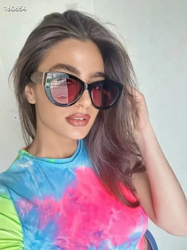 Miu Miu Cat-Eye Black Multicolor Silhouette Acetate Frame Sunglasses 3