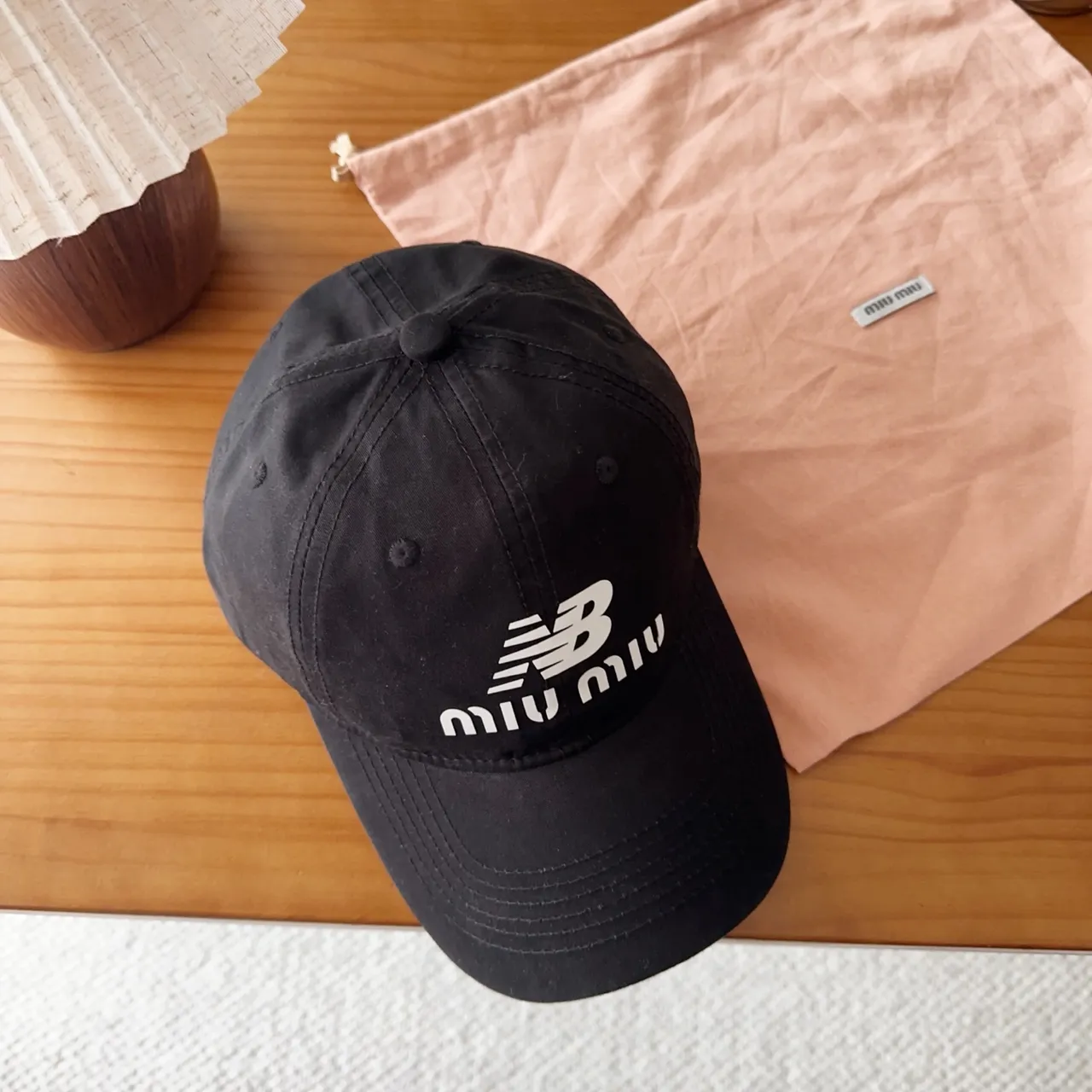 Miu Miu Embroidered Logo Black Baseball Cap 3
