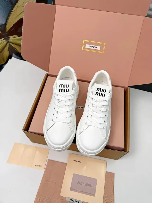 Miu Miu Wander حذاء أسلوب حياة أبيض 5