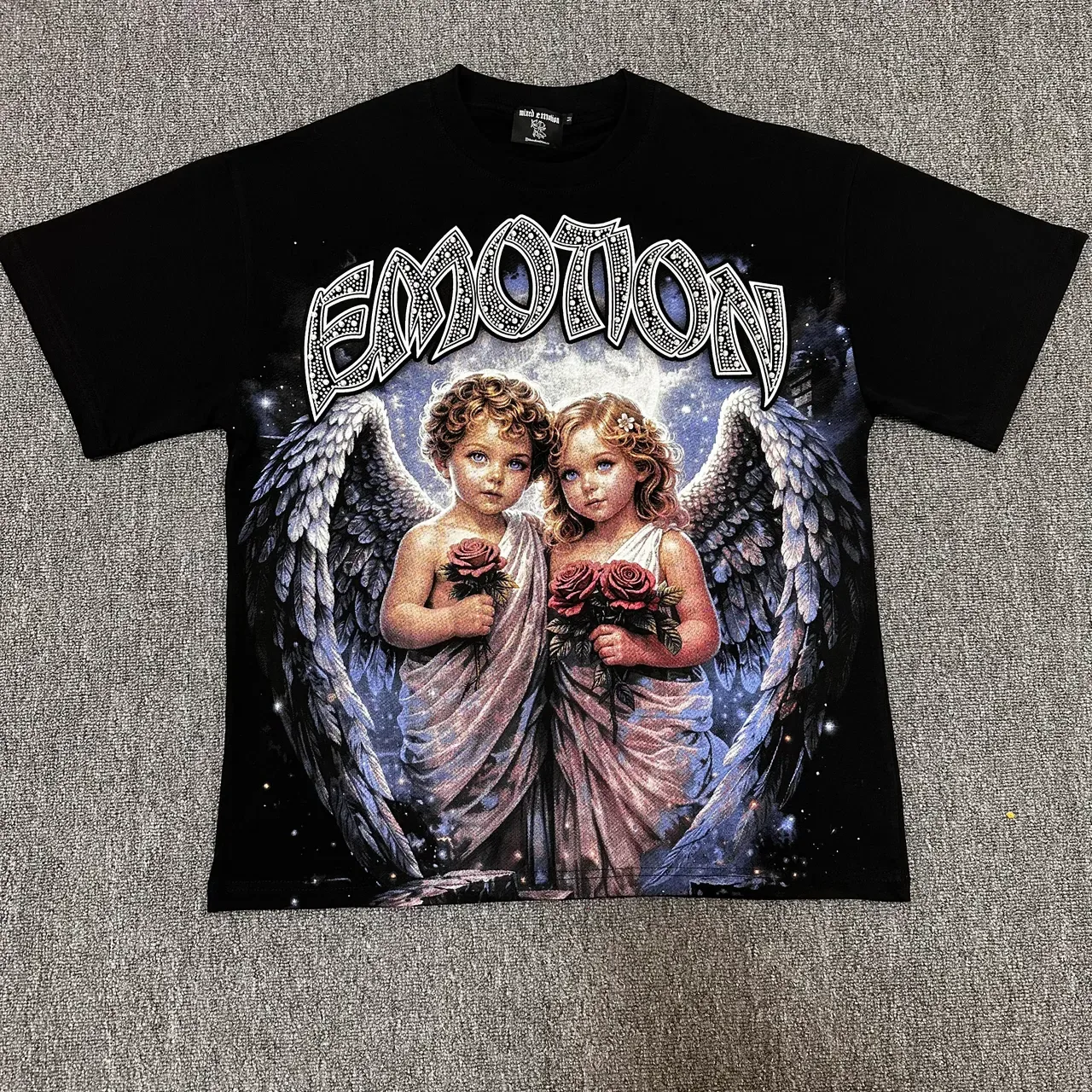 Mixed Emotion Graphic Print Crew Neck T-Shirt 5