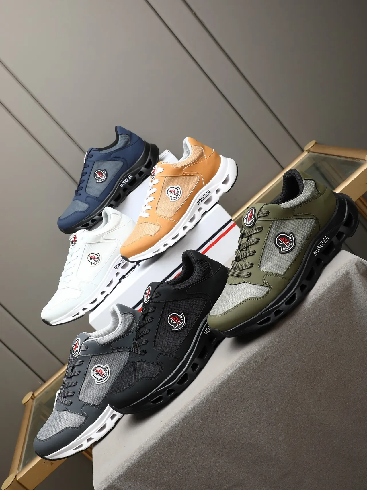 Moncler Black Mesh-and-Synthetic Upper Lifestyle Sneakers 2