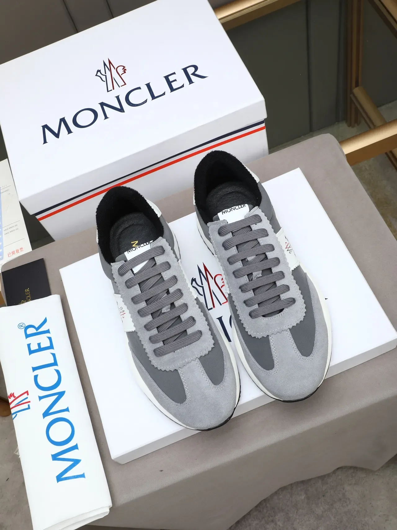 Moncler Lifestyle Sneaker Gray White Black Chunky Sneakers 3