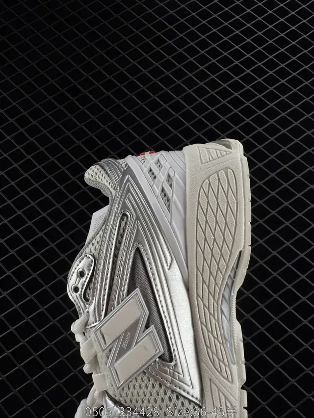 New Balance 1906R أحذية رياضية أسلوب حياة شبكية فضية معدنية 4