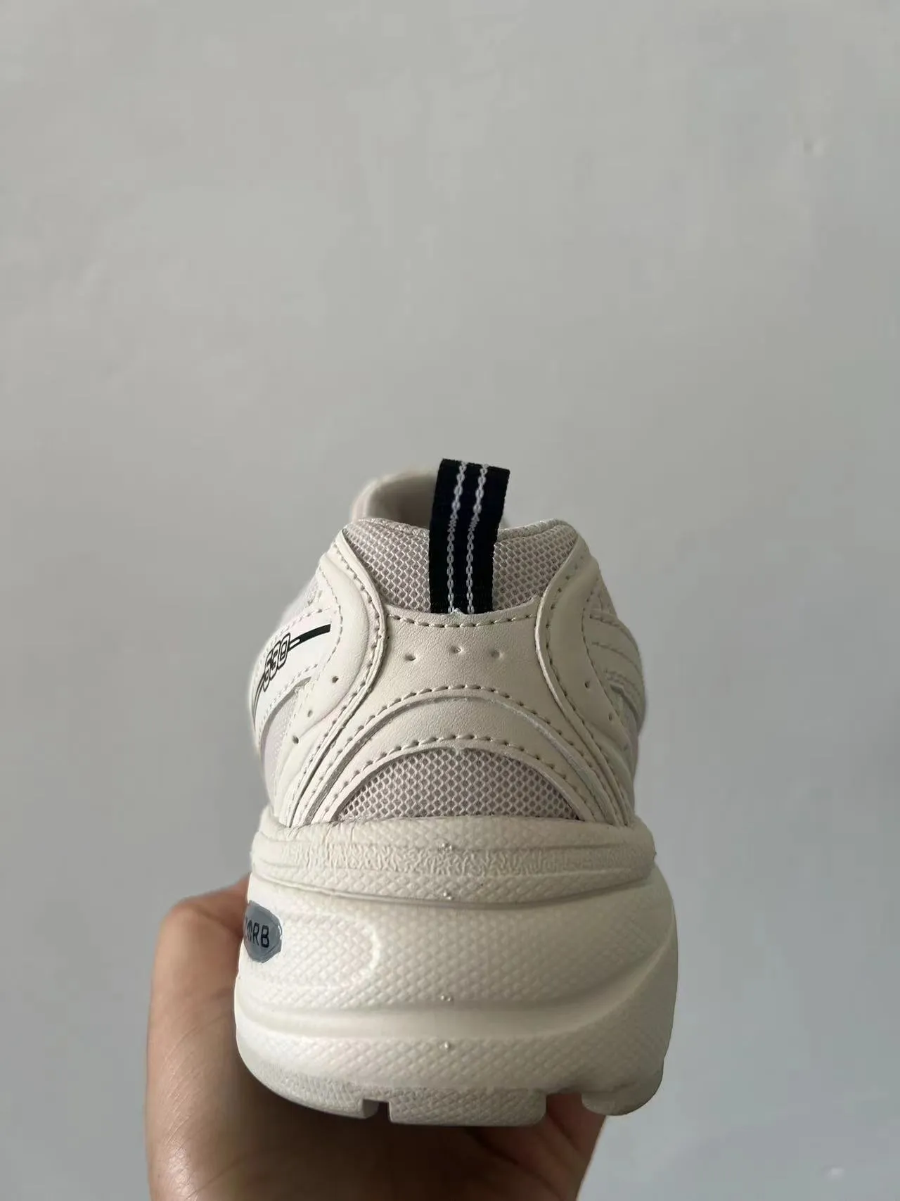 New Balance 580 Beige Noir médiomoule stratifié tige synthétique/maille sneakers à semelles épaisses 5