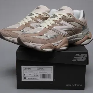 New Balance 9060 Beige and Silver Lifestyle Sneakers