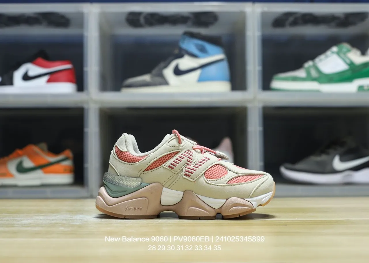 New Balance 9060 bege cinza marinho tênis chunky 6
