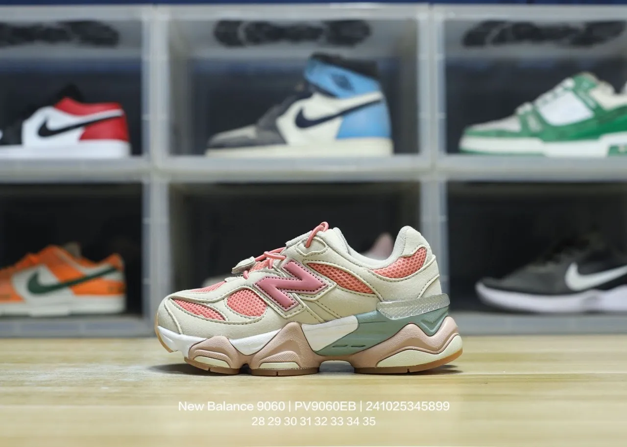 New Balance 9060 bege cinza marinho tênis chunky 14