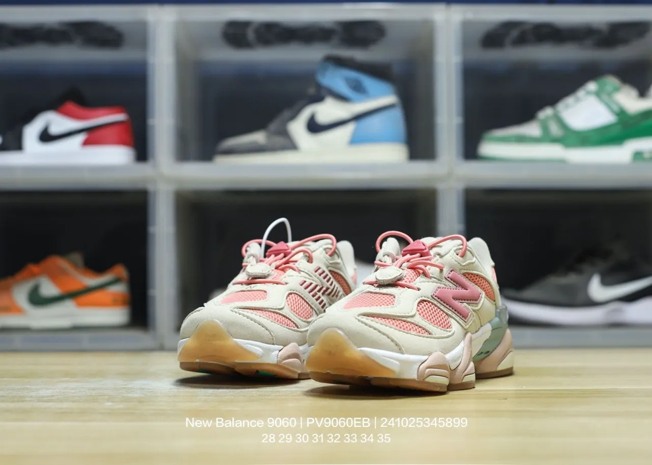 New Balance 9060 bege cinza marinho tênis chunky 16