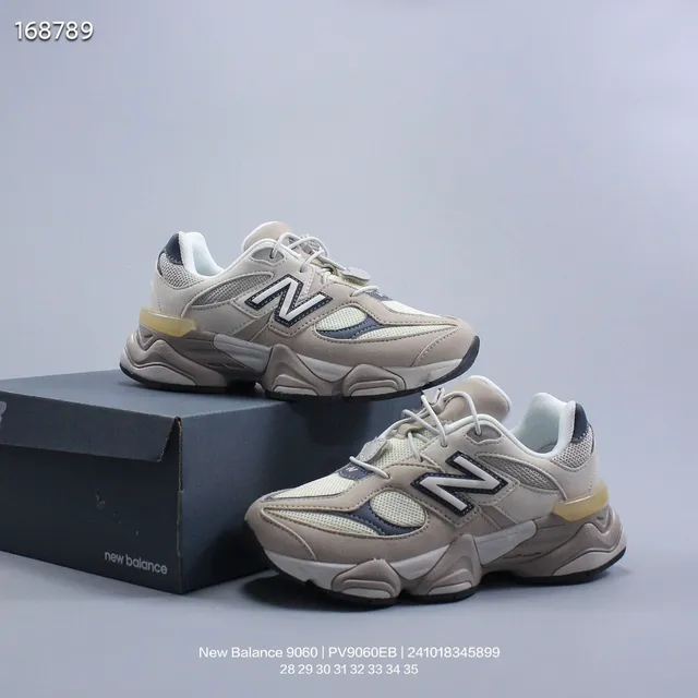 New Balance 9060 bege cinza marinho tênis chunky 20
