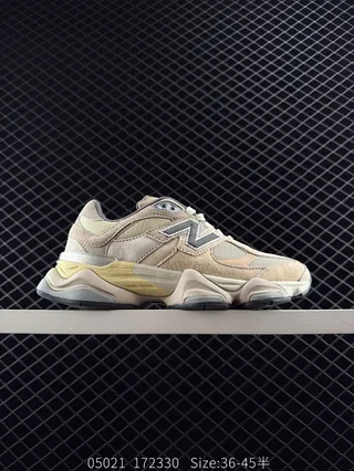 New Balance 9060 baskets à semelle épaisse beige et jaune 2