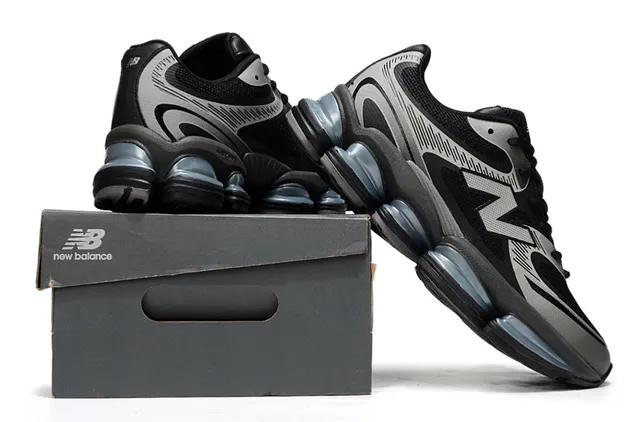 New Balance 9060 Preto Cinza Azul Claro Tênis Lifestyle 6