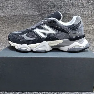 New Balance 9060 أسود رمادي أبيض حذاء رياضي سميك