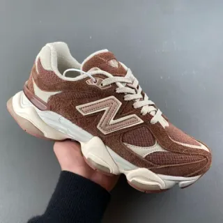 New Balance 9060 Brown and Beige Chunky Sneakers