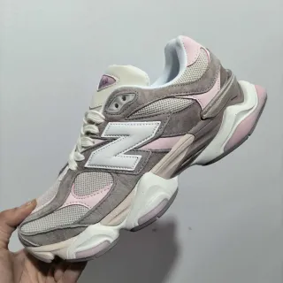 New Balance 9060 Gray Pink Chunky Sneakers