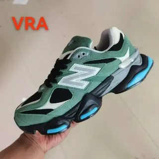 New Balance 9060 Green Black Blue Chunky Sneakers