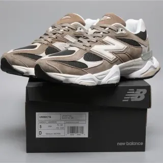 New Balance 9060 Taupe and White Lifestyle Sneakers