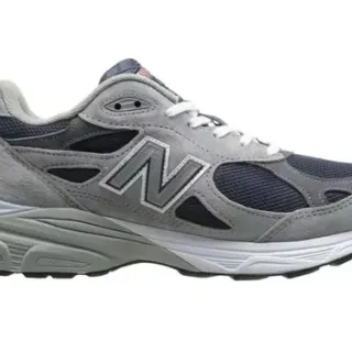 New Balance 990 رمادي بحري سويد وميش أعلى كعب سميك متعدد الطبقات أحذية رياضية أسلوب الحياة
