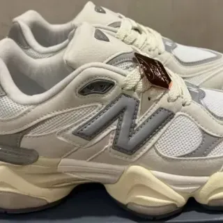 New Balance بيج رمادي حذاء رياضي ثيكي كعب Mesh And Synthetic Overlay