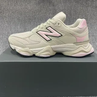 New Balance Sneakers Chunky Beige Rose à Soles Multicouches, Haut en Maille et Synthétique