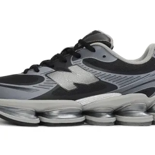 New Balance Black Gray Segmented Transparent Pod Midsole Mesh And Synthetic Overlay Upper Lifestyle Sneakers