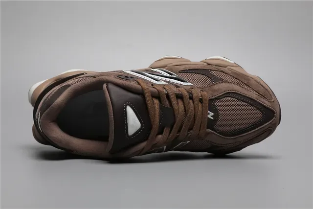 New Balance Marrom Bege Sola Grossa Camurça e Malha Superior Tênis Lifestyle 7