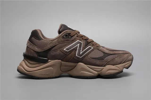 New Balance Marrom Bege Sola Grossa Camurça e Malha Superior Tênis Lifestyle 8