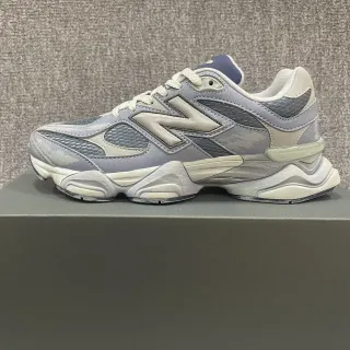 New Balance رمادي بحري قاعدة متعددة الطبقات شبكي وطبقة علوية مركبة صناعية أحذية سميكة
