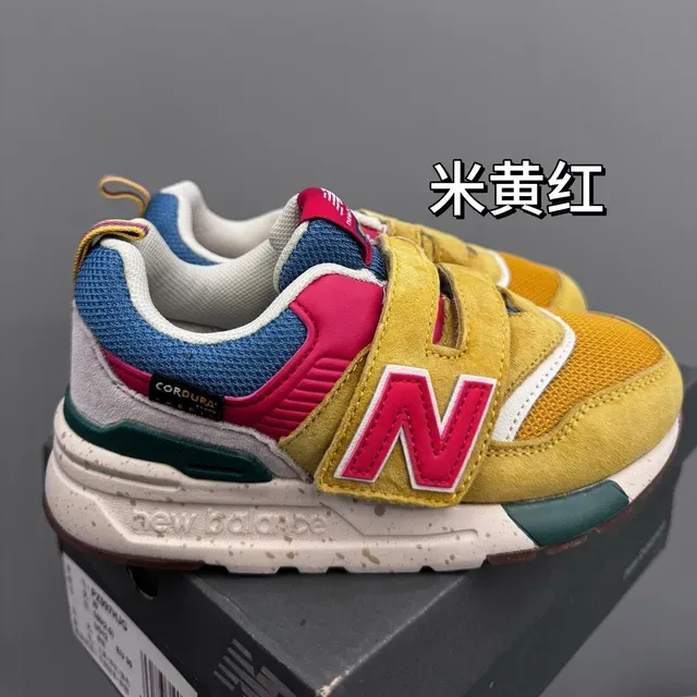 New Balance Chaussures Lifestyle Gris Blanc à Fermeture Velcro avec Sangle, Haut en Maille-Suede à Couches 5