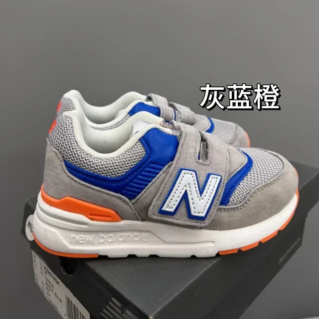 New Balance Chaussures Lifestyle Gris Blanc à Fermeture Velcro avec Sangle, Haut en Maille-Suede à Couches 6