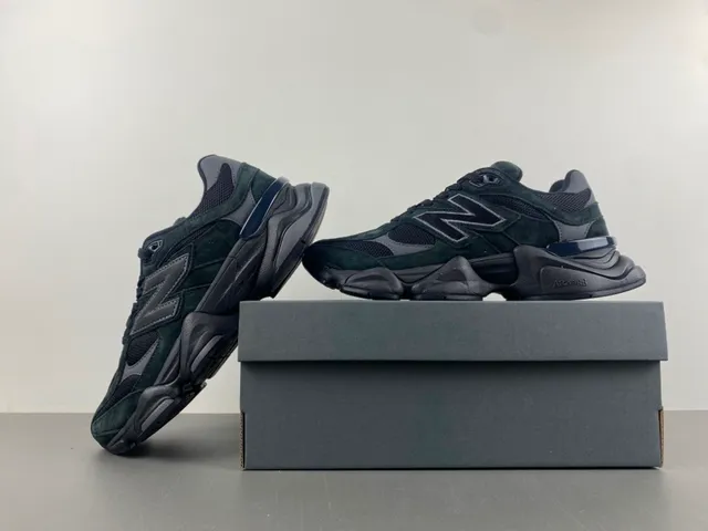 New Balance Verde Preto Solado Multicamadas Camurça e Malha Superior Tênis Chunky 14
