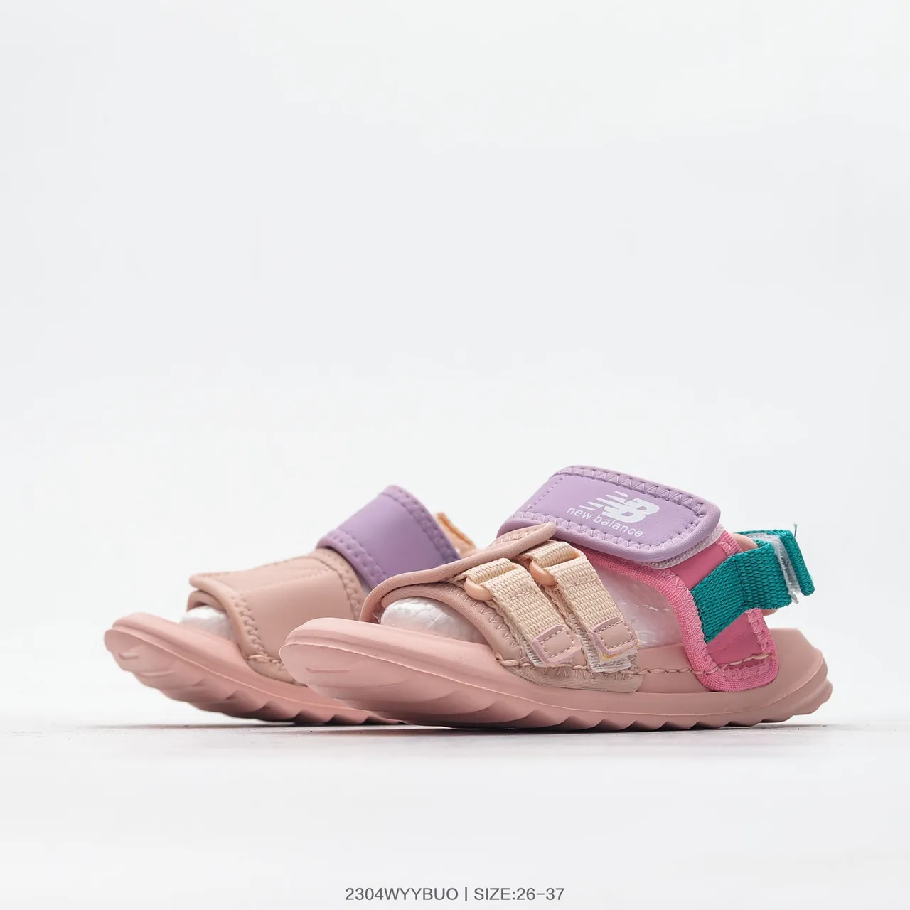 New Balance Sandales roses multicolores multi-sangles ajustables avec boucle 23