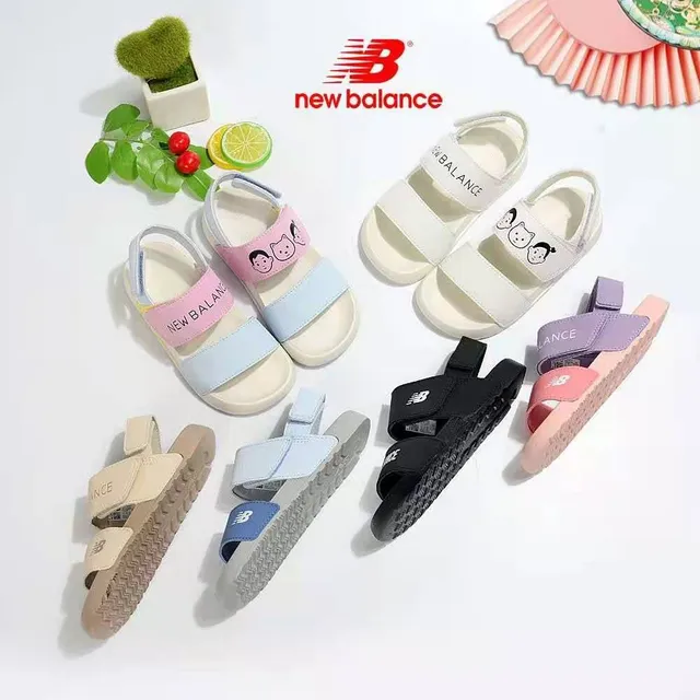 New Balance صندل كاجوال وردي من حزامتين مع إغلاق فيلكرو 4