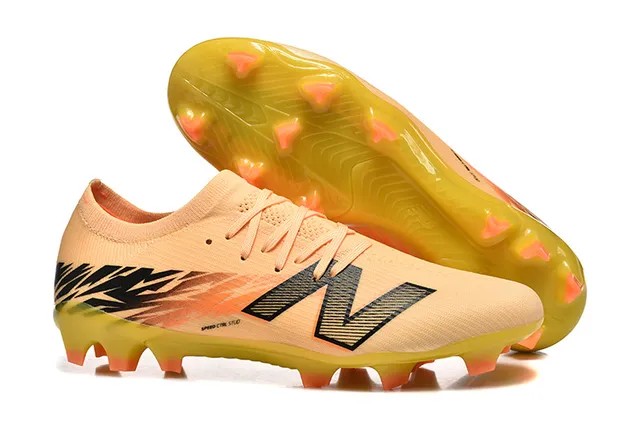 New Balance SPEED CTRL Peach Yellow Black Firm-Ground Chaussures de football 2