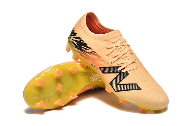 New Balance SPEED CTRL Peach Yellow Black Firm-Ground Chaussures de football 8