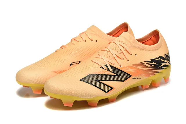 New Balance SPEED CTRL Peach Yellow Black Firm-Ground Chaussures de football 9