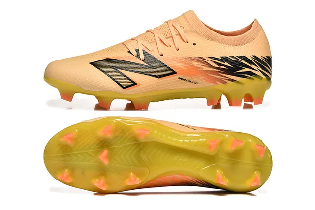 New Balance SPEED CTRL Peach Yellow Black Firm-Ground Chaussures de football 10